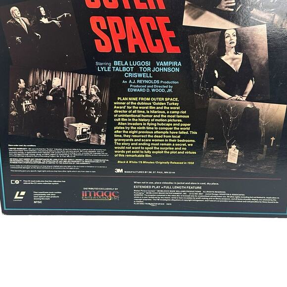 Plan 9 From Outer Space Extended Play Laserdisc LD Bela Lugosi - Picture 9 of 11